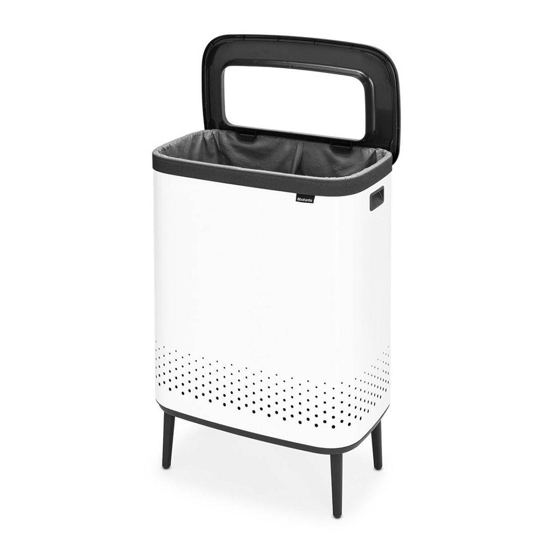 Bo Laundry Bin Hi, 2 x 45L, Plastic Lid White 8710755200540 Brabantia 96dpi 1000x1000px 7 NR 22104