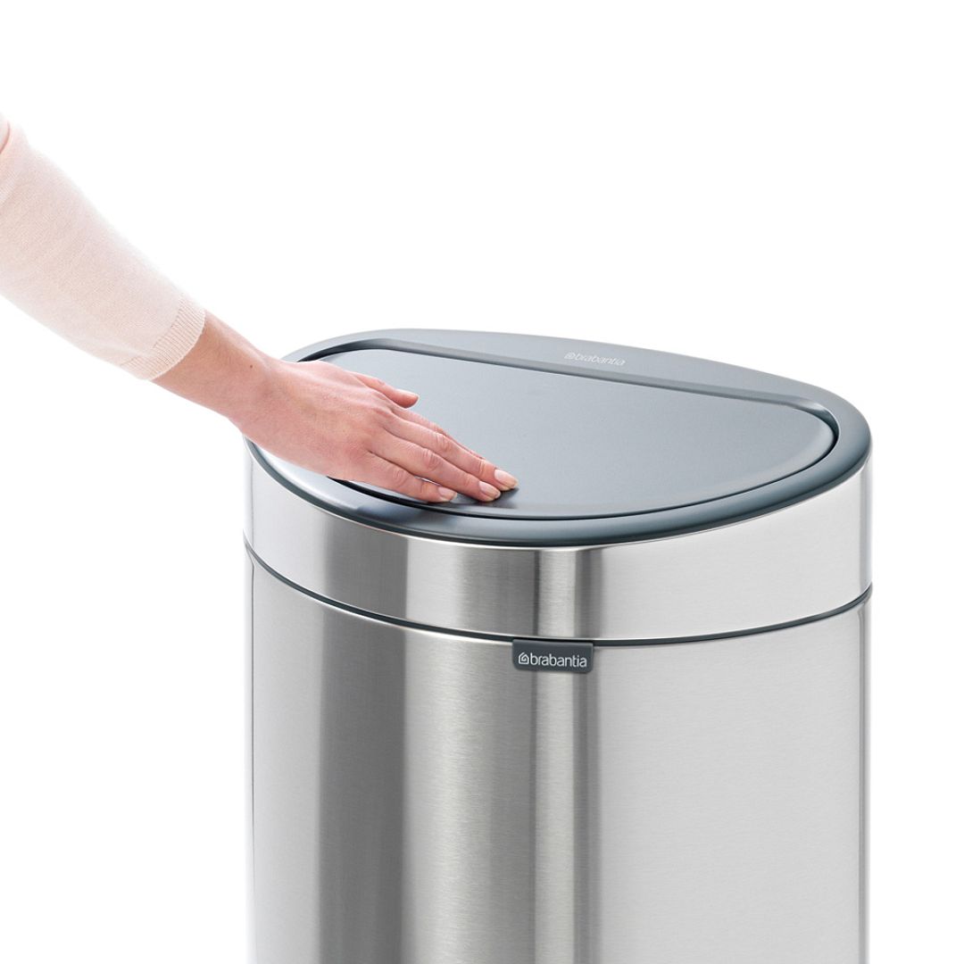 Touch Bin New, 40L Matt Steel Fingerprint Proof 8710755114809 Brabantia 96dpi 1000x1000px 7 NR 13295