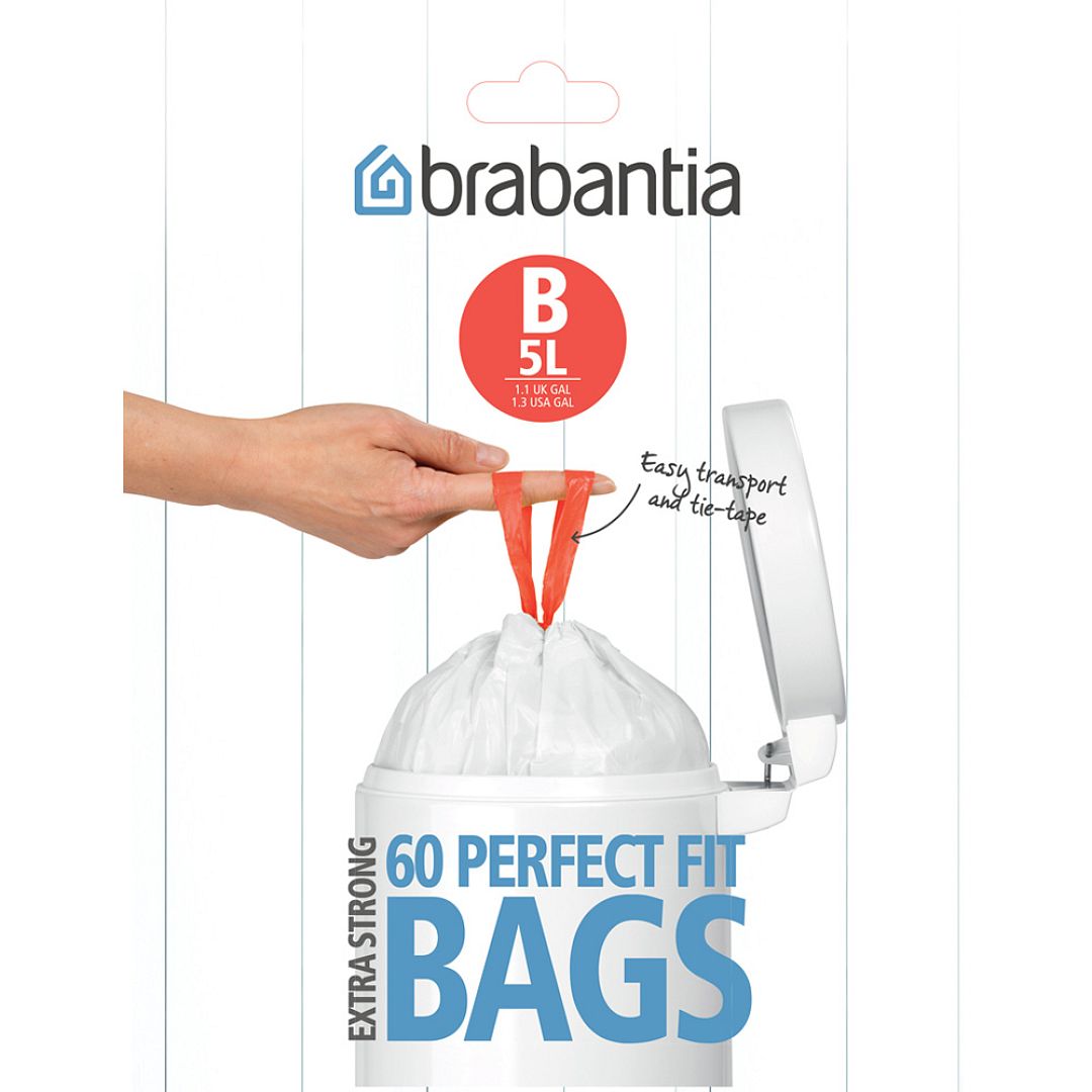 PerfectFit Bags,Dispenser, 5L, 60pcs White 8710755348969 Brabantia 1000x1000px 7 NR 2000