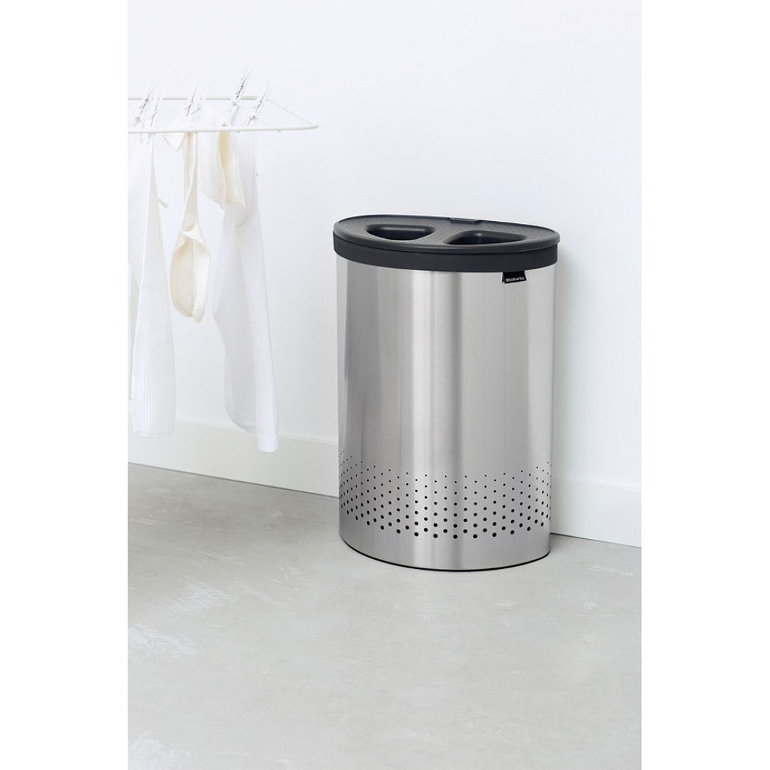 Laundry Bin, 55L, Selector Matt Steel 8710755105029 Brabantia 1000x1000px 7 NR 2250