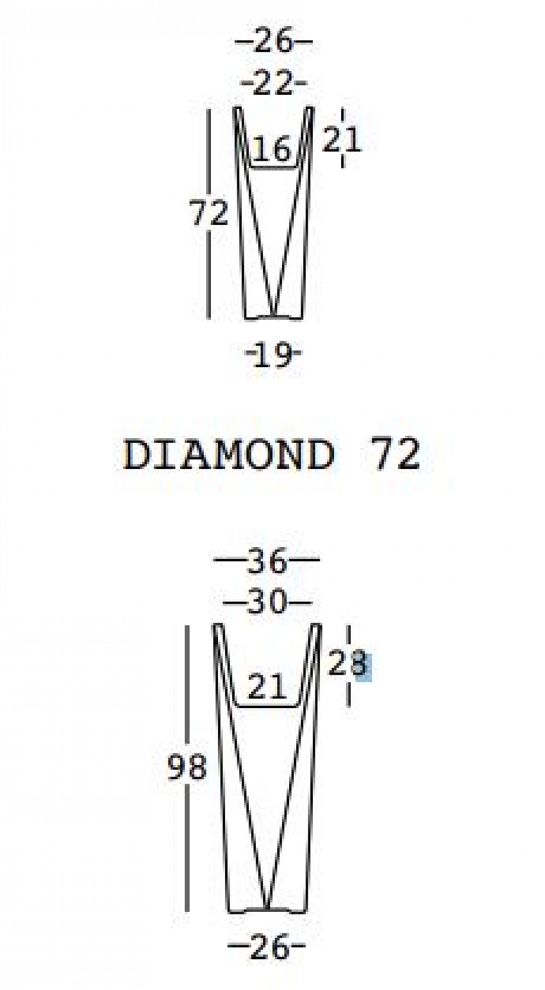 Váza DIAMOND, PLUST