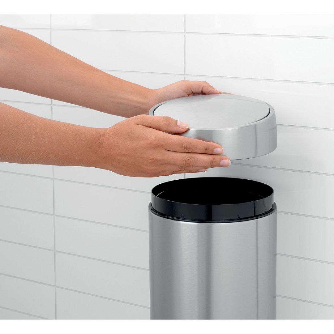 Slide Bin, 5L Matt Steel Fingerprint Proof 8710755477546 Brabantia 1000x1000px 7 NR 5410