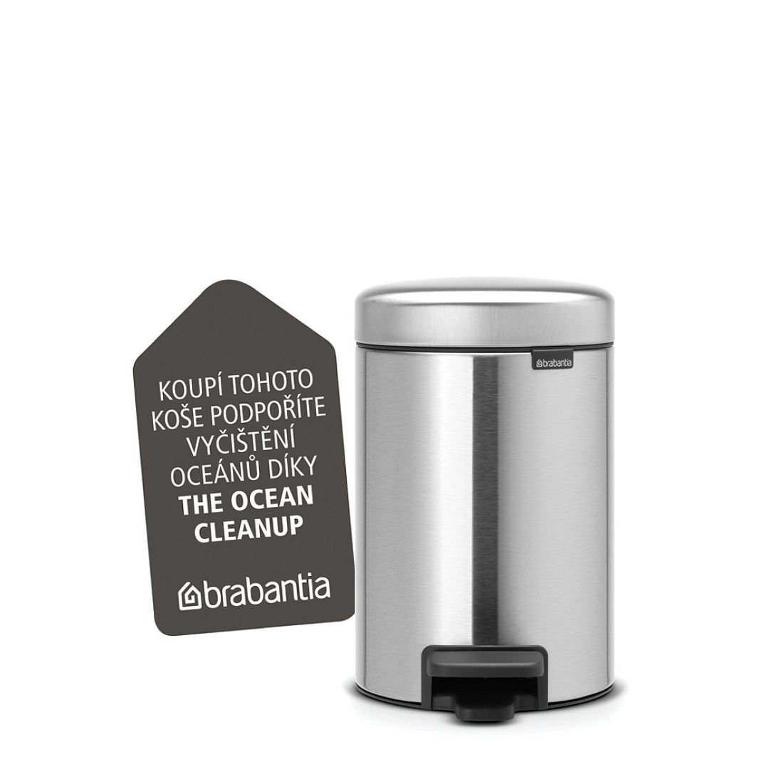 Pedal Bin newIcon, 3L Matt Steel Fingerprint Proof 8710755112164 Brabantia 1000x1000px 7 NR 9656