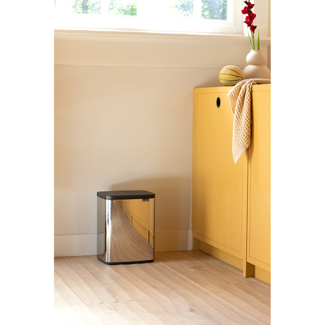 Bo Waste Bin, 12L Brilliant Steel 8710755230400 Brabantia 96dpi 1000x1000px 7 NR 30547