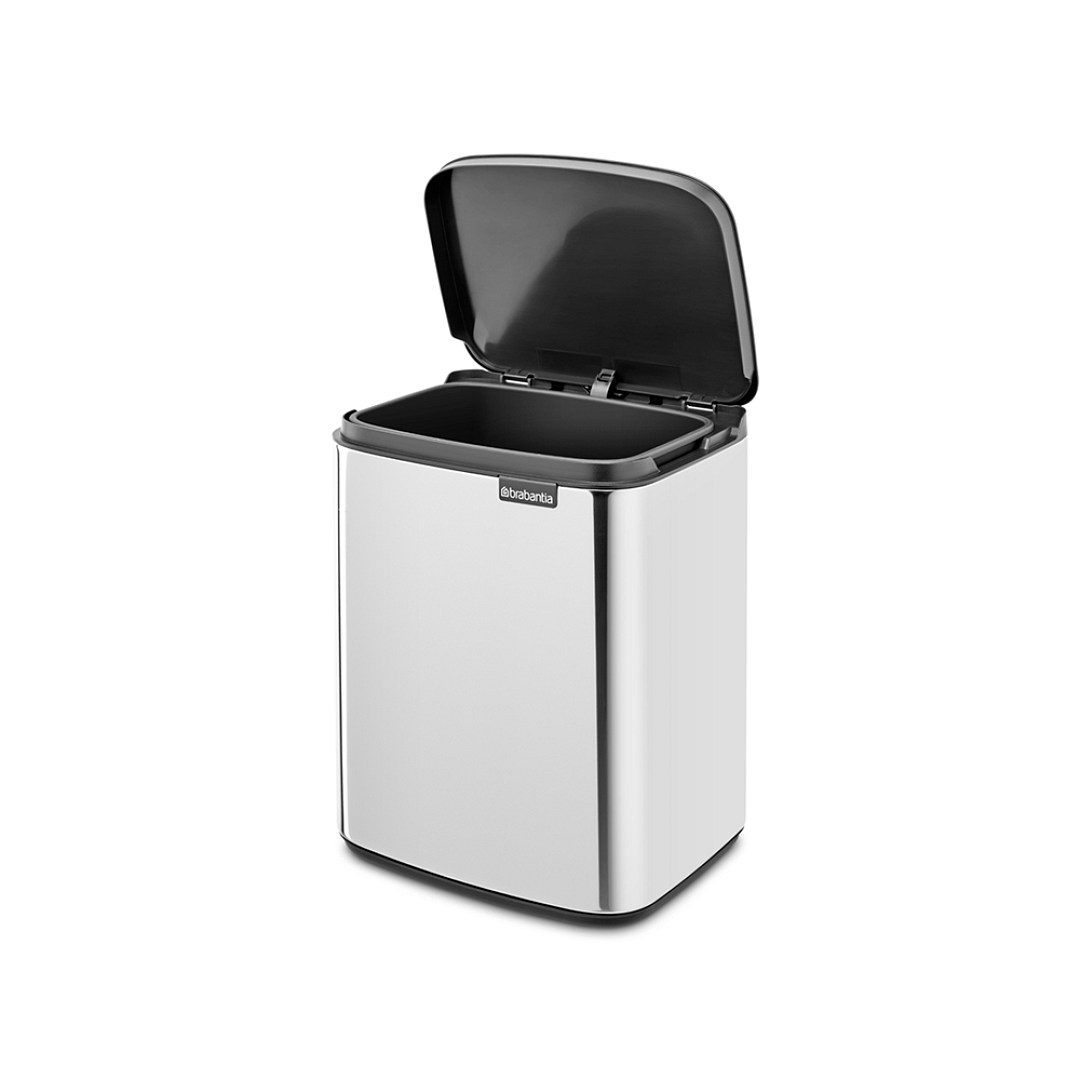 Bo Waste Bin, 7L Brilliant Steel 8710755222948 Brabantia 96dpi 1000x1000px 7 NR 30154