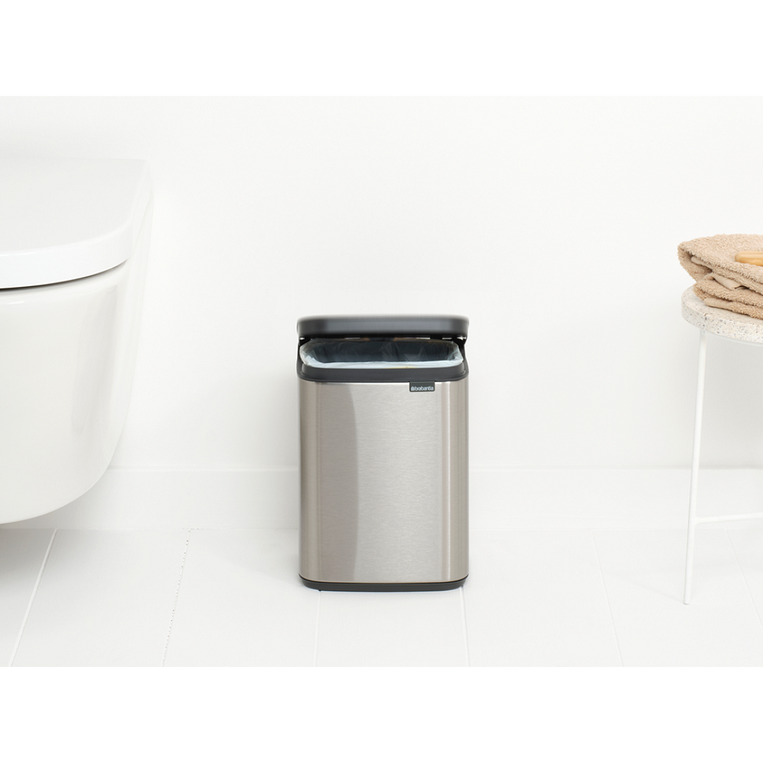 Bo Waste Bin, 4L Matt Steel Fingerprint Proof 8710755222849 Brabantia 96dpi 1000x1000px 7 NR 30327