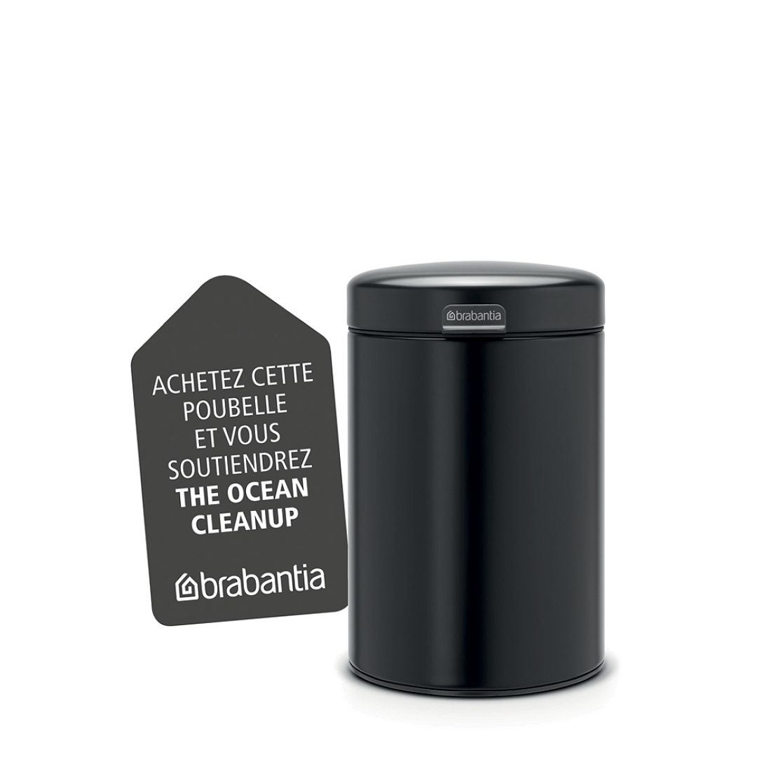 Wall mounted bin newIcon, 3L Matt Black 8710755116247 Brabantia 1000x1000px 7 NR 10474