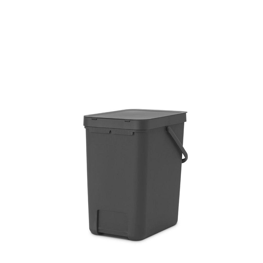 Sort & Go Waste Bin, 25L Grey 8710755129940 Brabantia 96dpi 1000x1000px 7 NR 21430