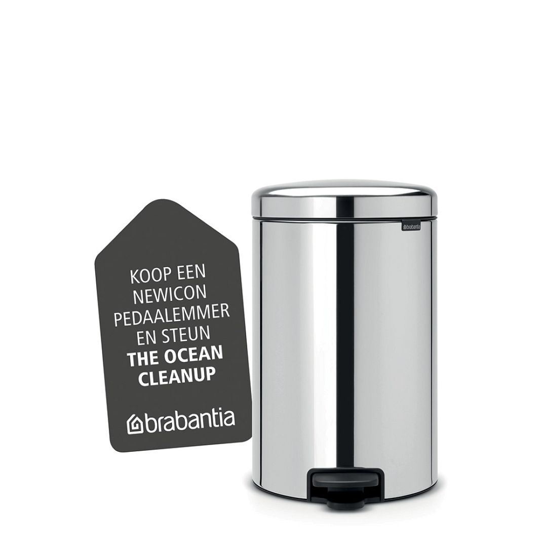 Pedal Bin newIcon, 20L Brilliant Steel 8710755114267 Brabantia 1000x1000px 7 NR 9945