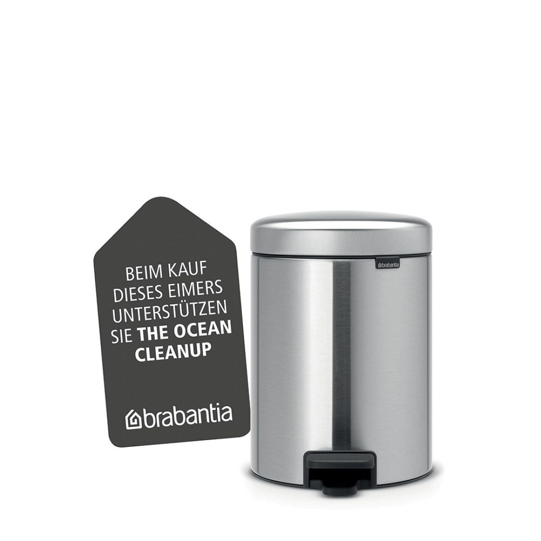 Pedal Bin newIcon, 5L Matt Steel Fingerprint Proof 8710755112102 Brabantia 1000x1000px 7 NR 9635