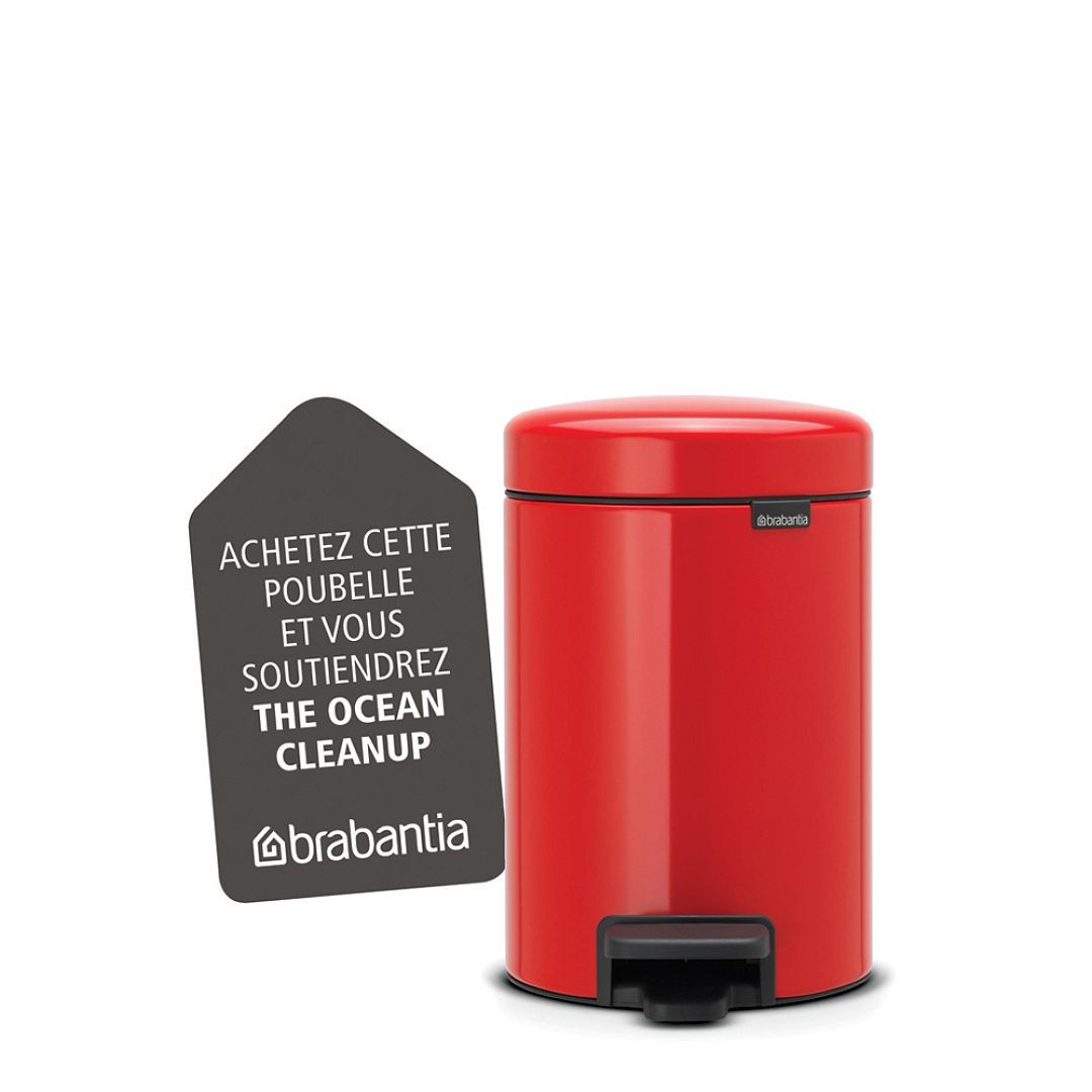 Pedal Bin newIcon, 3L Passion Red 8710755112140 Brabantia 1000x1000px 7 NR 10405