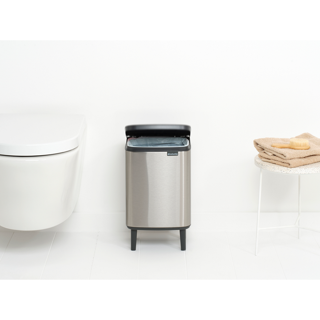 Bo Waste Bin Hi, 7L Matt Steel Fingerprint Proof 8710755227189 Brabantia 96dpi 1000x1000px 7 NR 30445