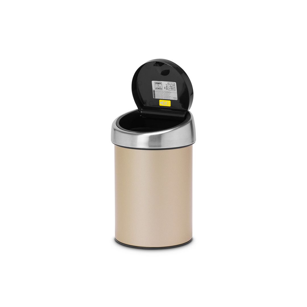 Touch Bin, 3L Champagne 8710755304668 Brabantia 96dpi 1000x1000px 7 NR 21067