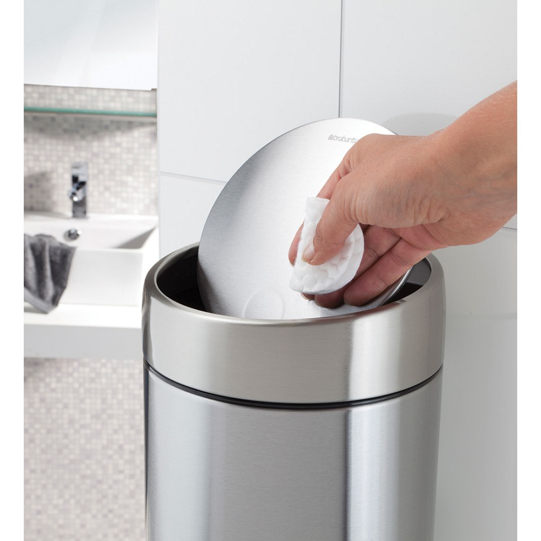 Slide Bin, 5L Matt Steel Fingerprint Proof 8710755477546 Brabantia 1000x1000px 7 NR 5396