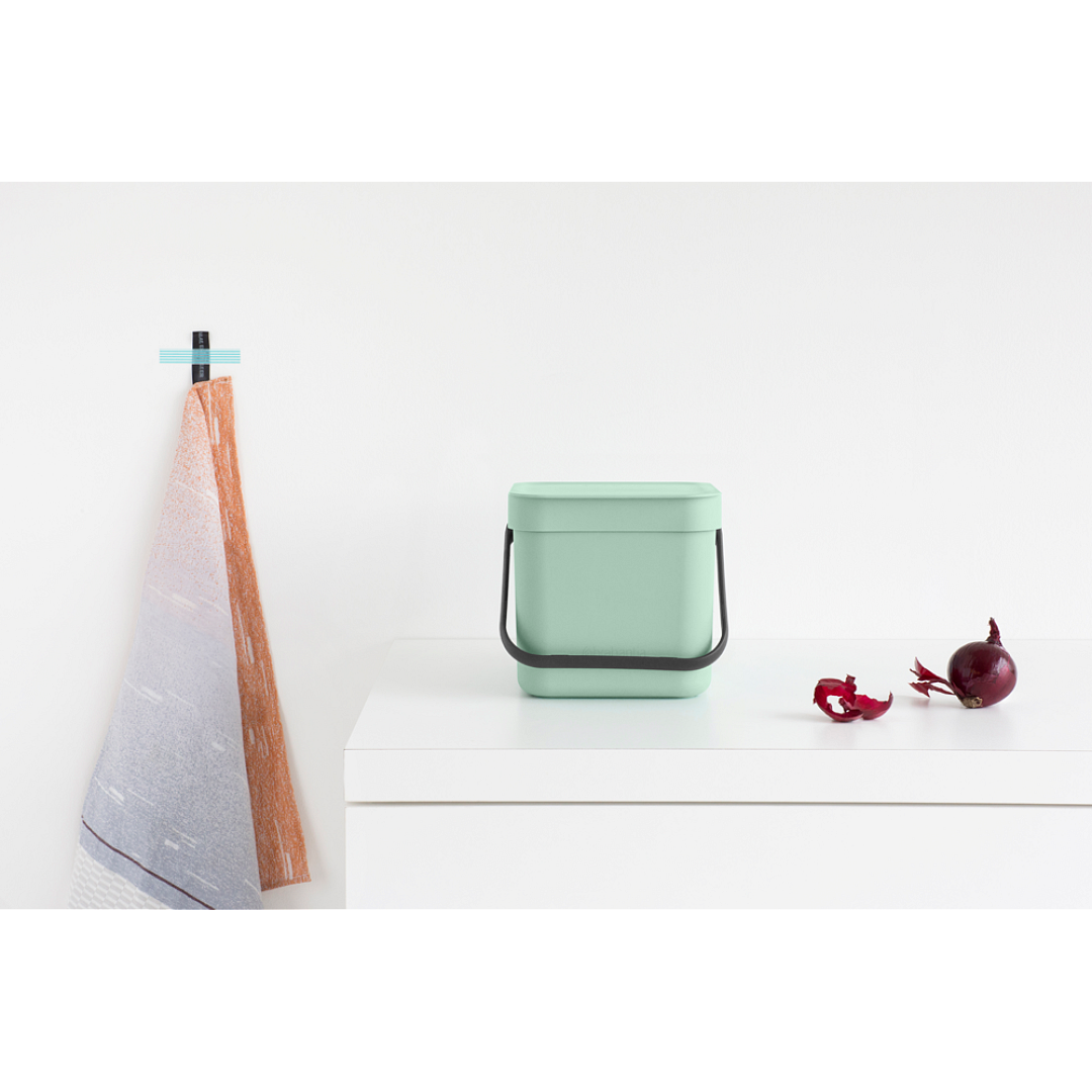 Sort & Go Waste Bin, 3L Jade Green 8710755211683 Brabantia 96dpi 1000x1000px 7 NR 25746