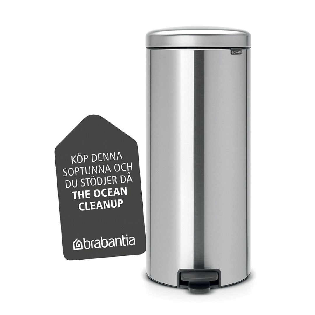 Pedal Bin newIcon, 30L Matt Steel Fingerprint Proof 8710755111822 Brabantia 1000x1000px 7 NR 9577