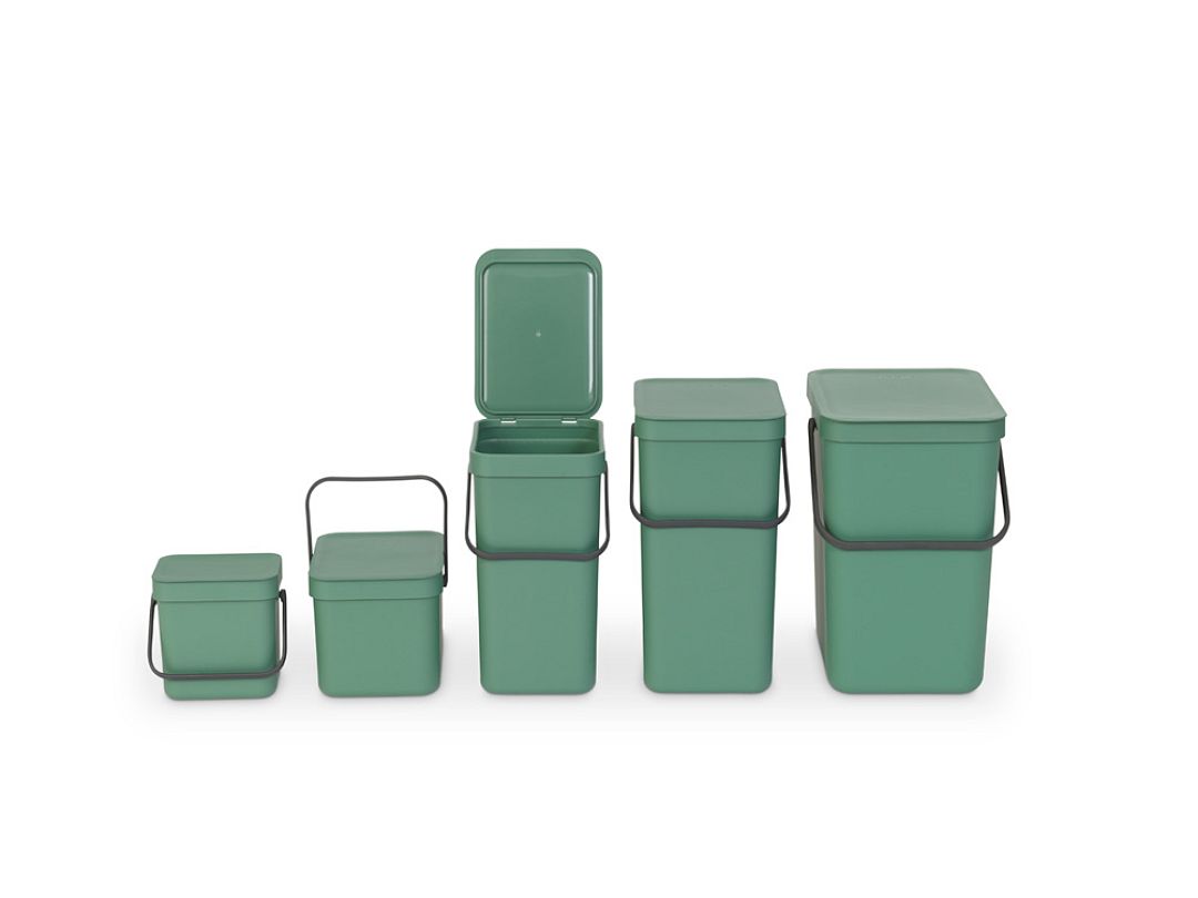 Sort & Go Waste Bin, 16L Fir Green 8710755129827 Brabantia 96dpi 1000x750px 7 NR 21347