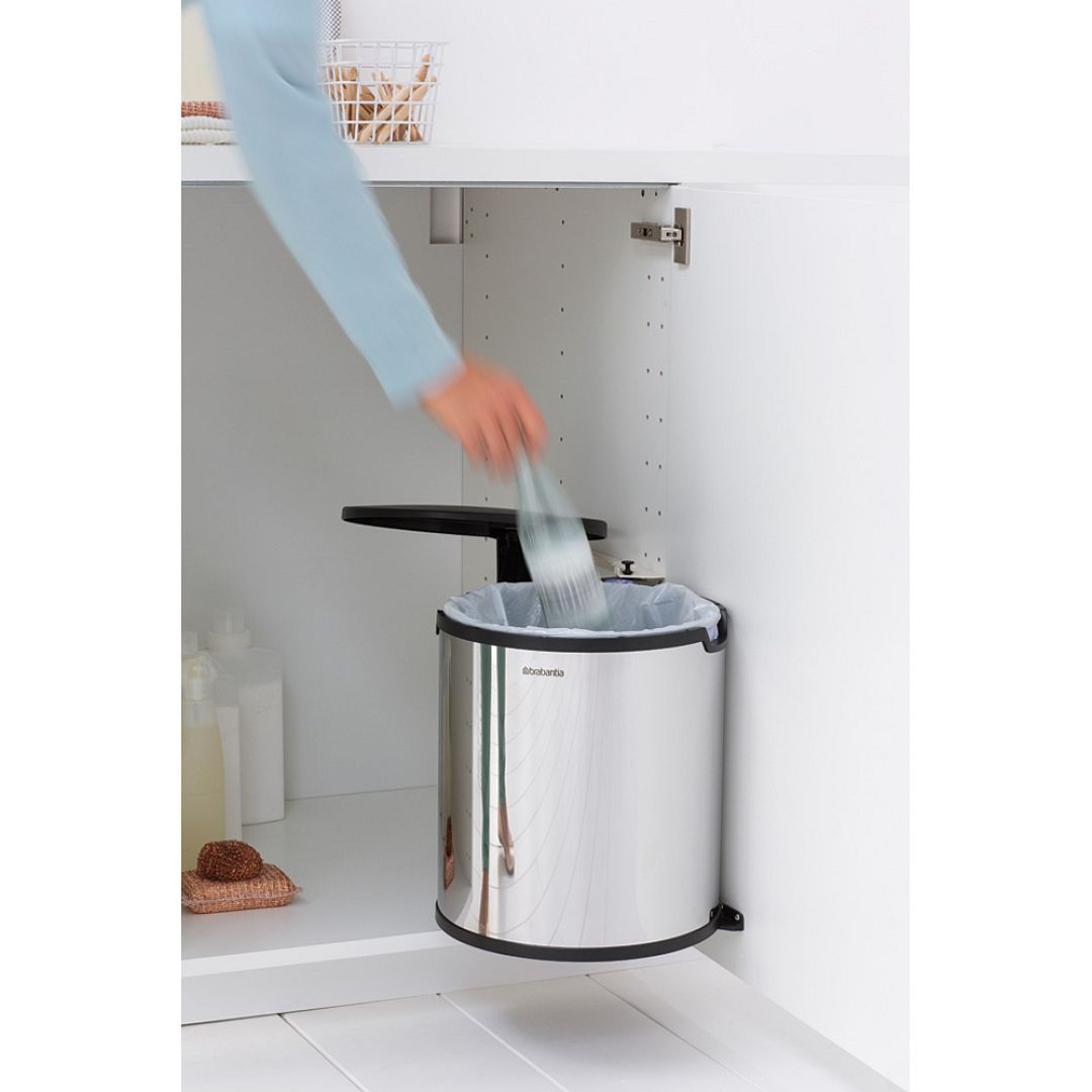 Built in Bin, 15L Brilliant Steel 8710755418181 Brabantia 1000x1000px 7 NR 4752