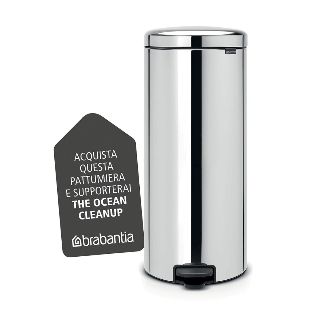 Pedal Bin newIcon, 30L Brilliant Steel 8710755114762 Brabantia 1000x1000px 7 NR 10030