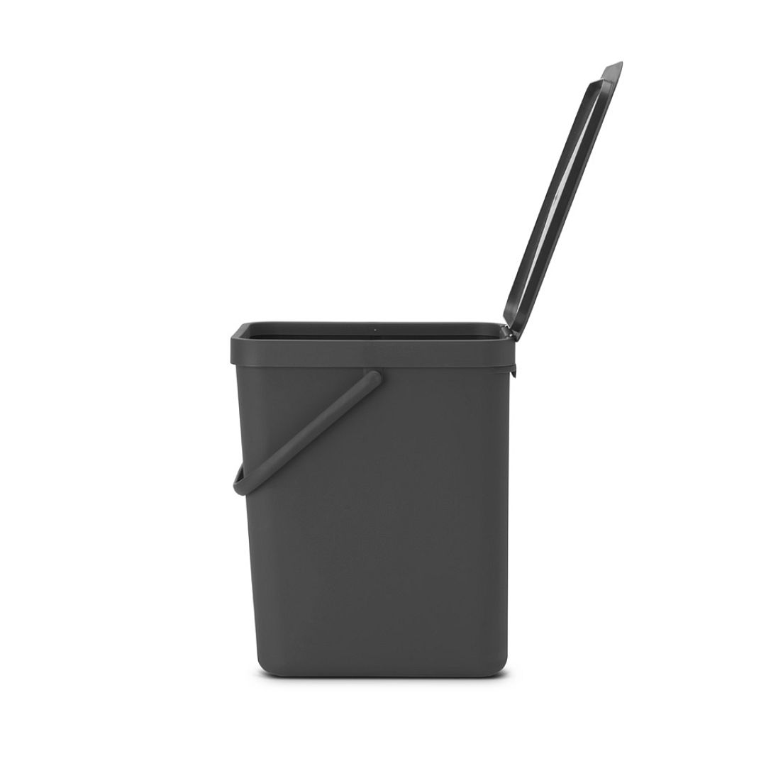 Sort & Go Waste Bin, 25L Grey 8710755129940 Brabantia 96dpi 1000x1000px 7 NR 21434