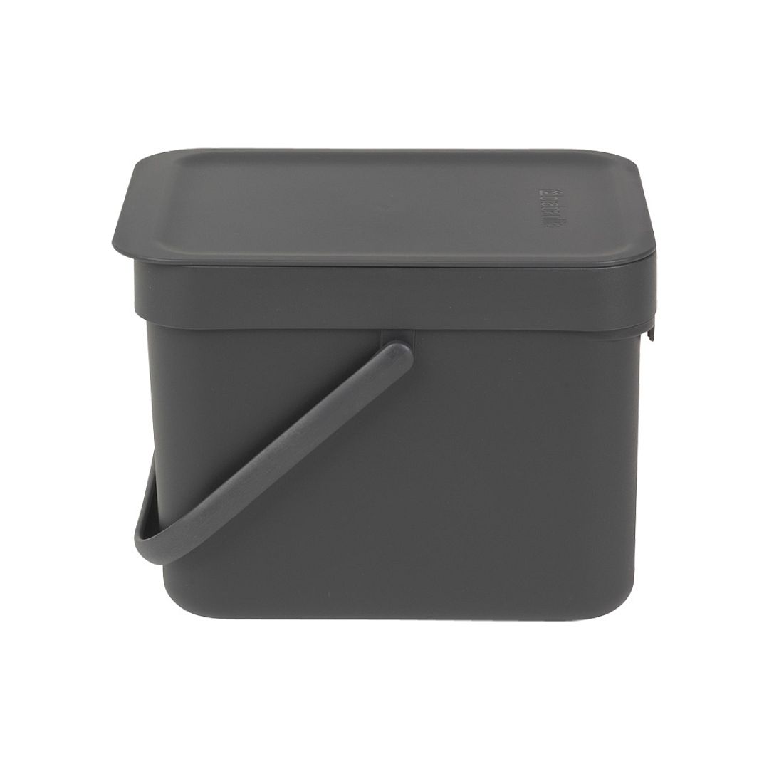 Sort & Go Waste Bin, 6L Grey 8710755109720 Brabantia 1000x1000px 7 NR 1256