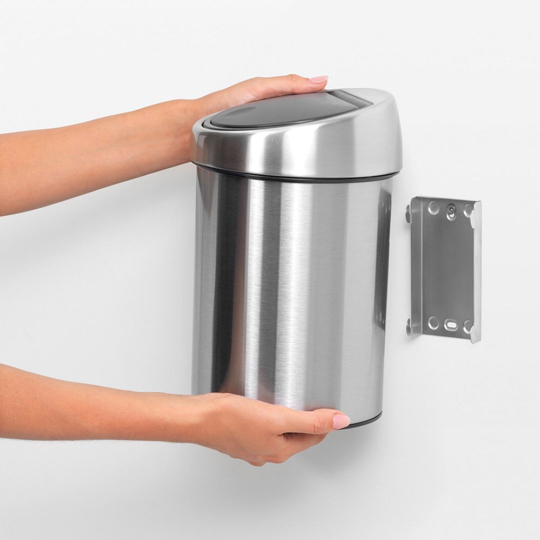 Touch Bin, 3L Matt Steel Fingerprint Proof 8710755378645 Brabantia 1000x1000px 7 NR 3856