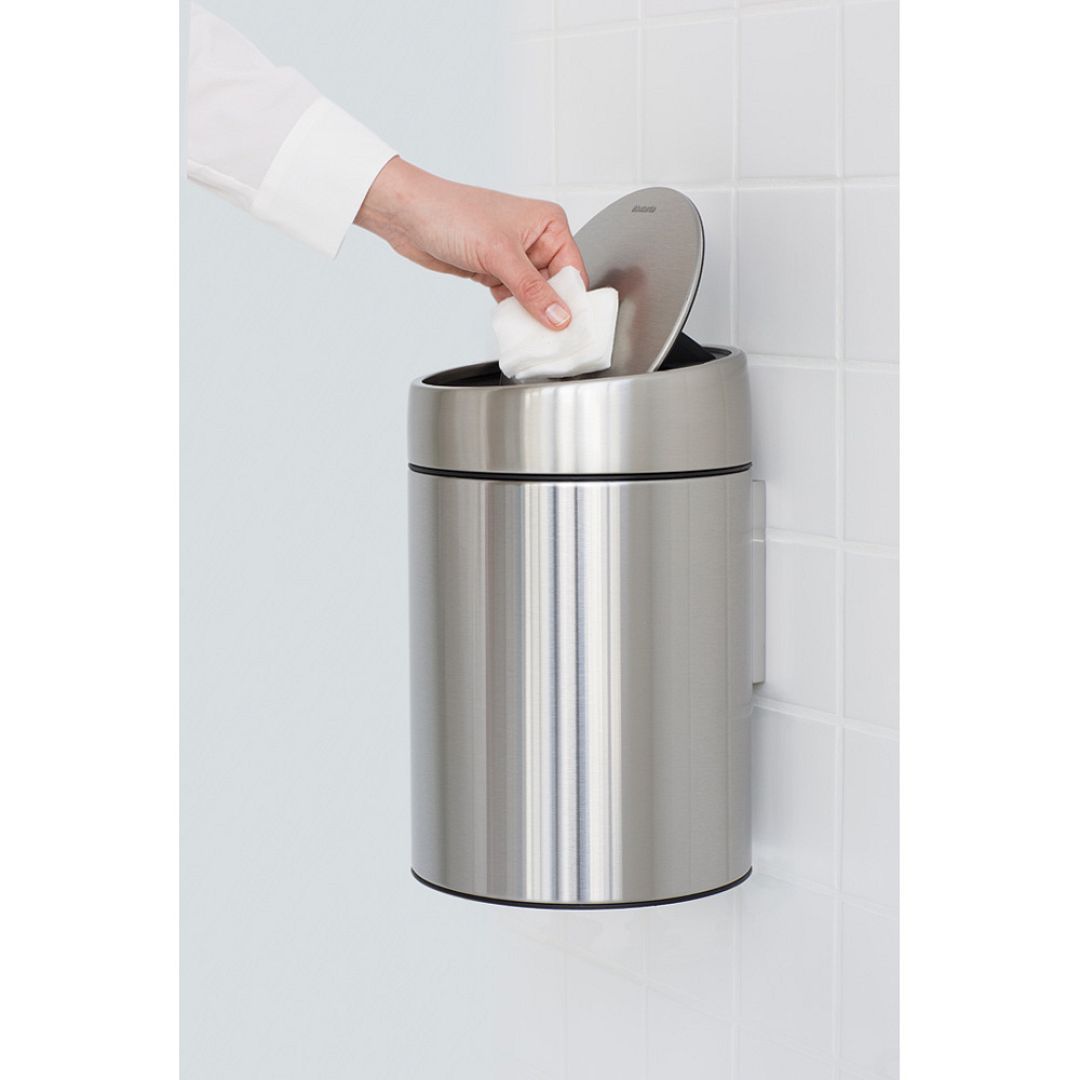 Slide Bin, 5L Matt Steel Fingerprint Proof 8710755477546 Brabantia 1000x1000px 7 NR 5407