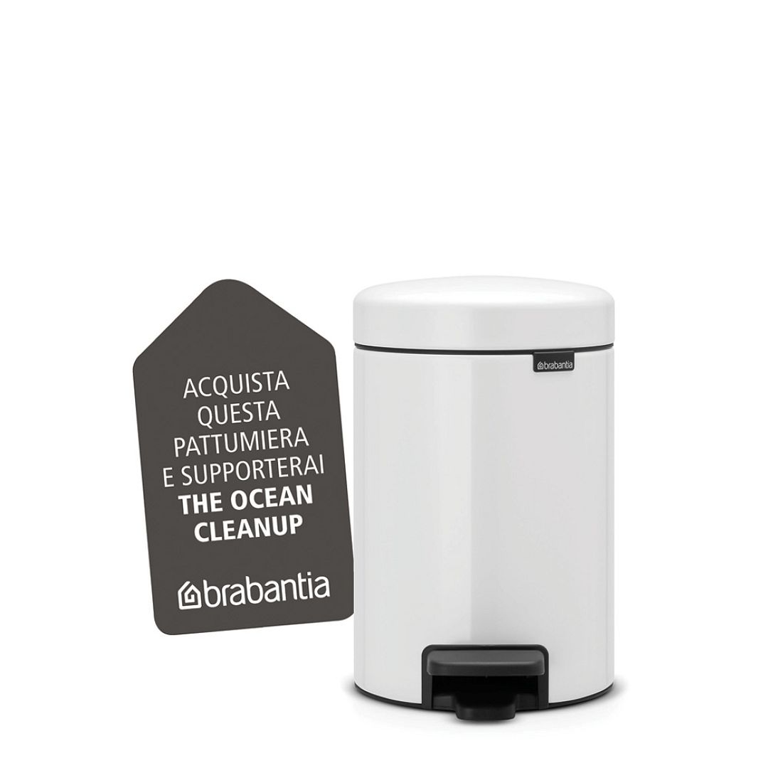 Pedal Bin newIcon, 3L White 8710755112126 Brabantia 1000x1000px 7 NR 9644