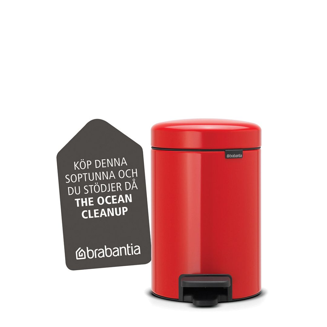 Pedal Bin newIcon, 3L Passion Red 8710755112140 Brabantia 1000x1000px 7 NR 9654