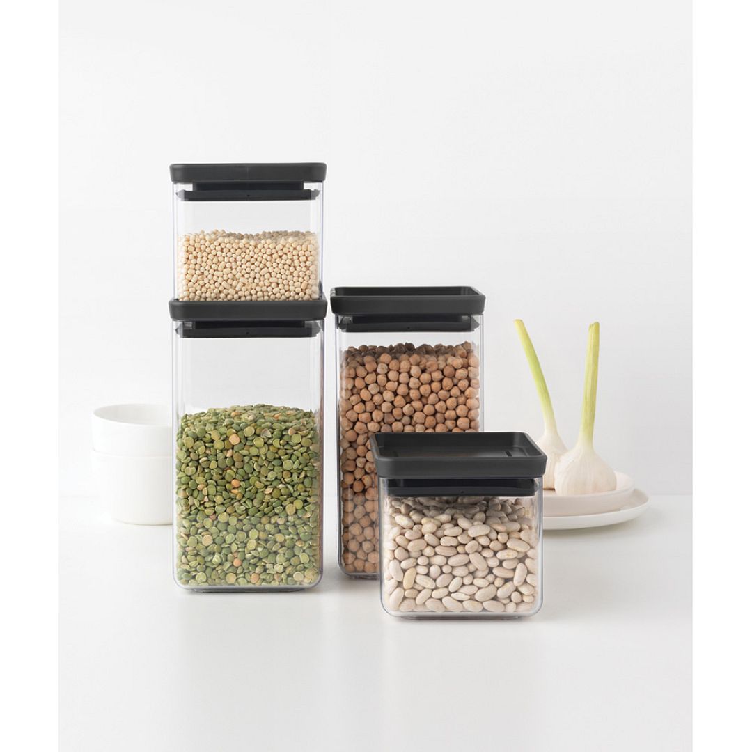 Square Canister, Set of 4, TASTY+ Dark Grey 8710755122422 Brabantia 96dpi 1000x1000px 7 NR 15750