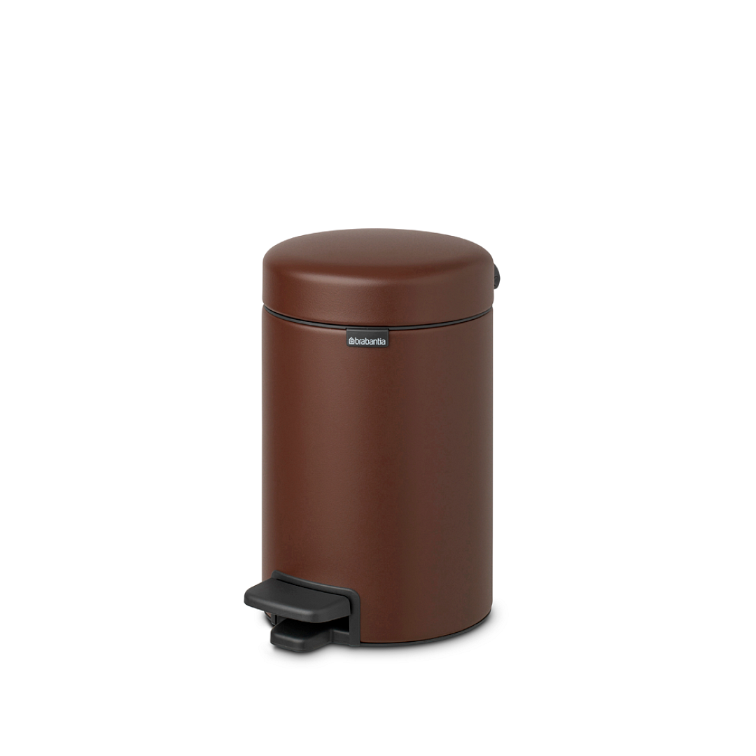 NewIcon Pedal Bin, 3L Mineral Cosy Brown 8710755208522 Brabantia 96dpi 1000x1000px 7 NR 26475