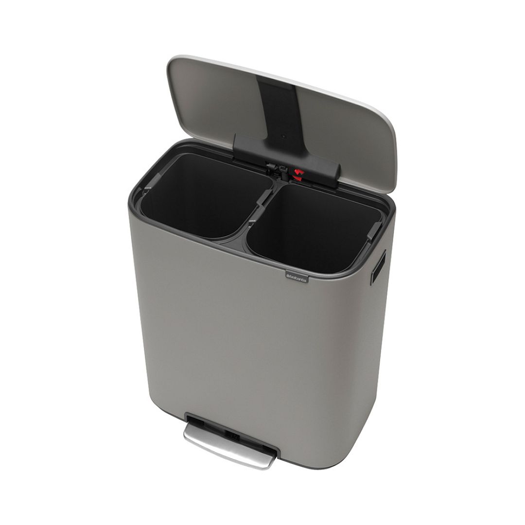 Bo Pedal Bin, 2 x 30L Mineral Concrete Grey 8710755211485 Brabantia 96dpi 1000x1000px 7 NR 17010