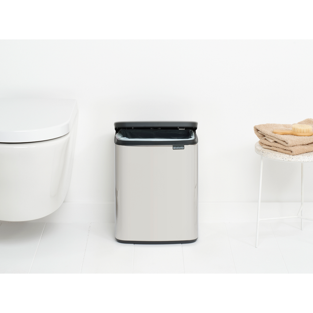 Bo Waste Bin, 12L Brilliant Steel 8710755230400 Brabantia 96dpi 1000x1000px 7 NR 30506