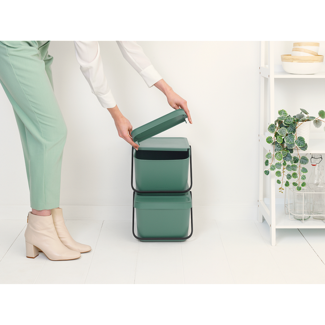 Sort & Go Stackable Bin Fir Green 8710755277740 Brabantia 96dpi 1000x1000px 7 NR 28613