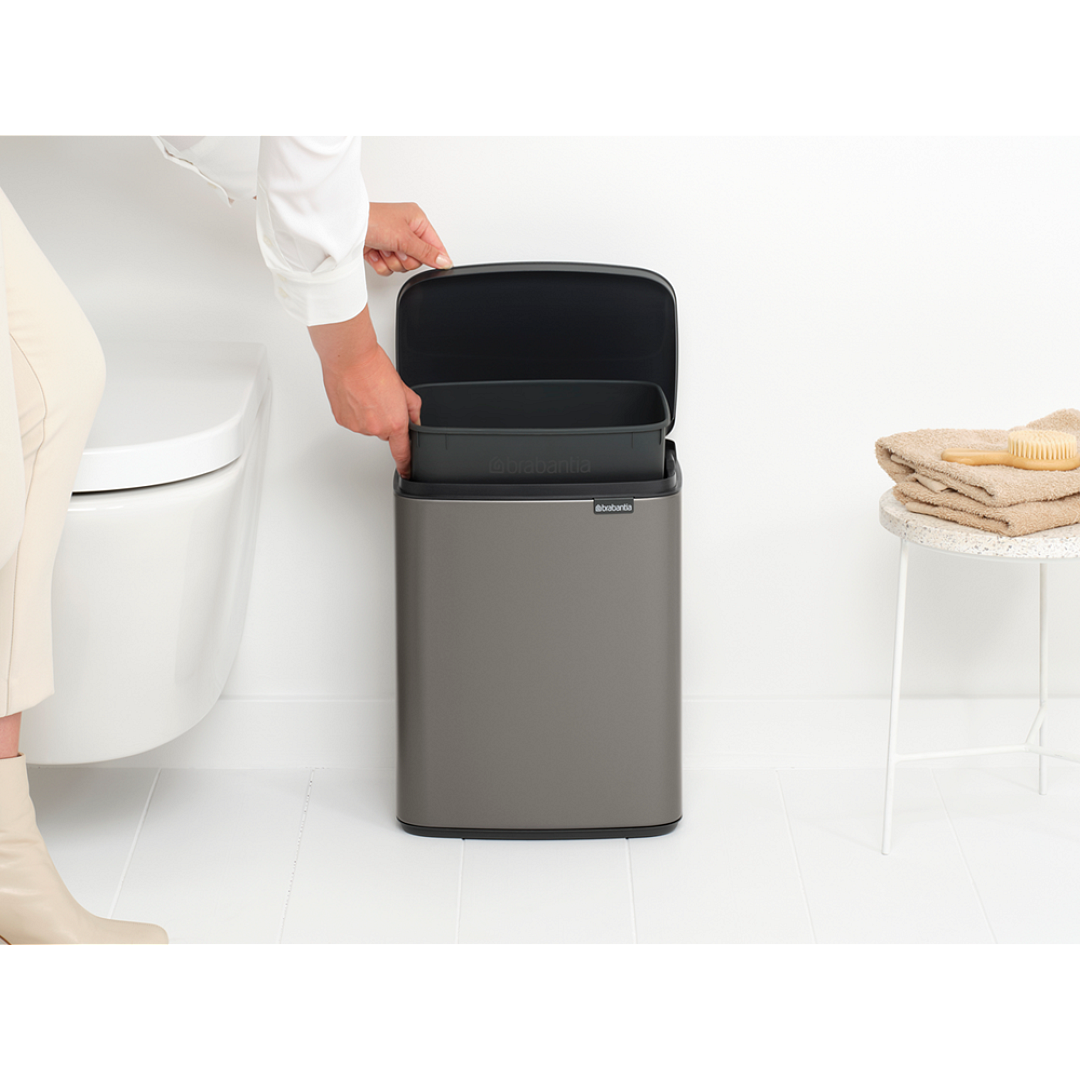 Bo Waste Bin, 12L Platinum 8710755230387 Brabantia 96dpi 1000x1000px 7 NR 30495