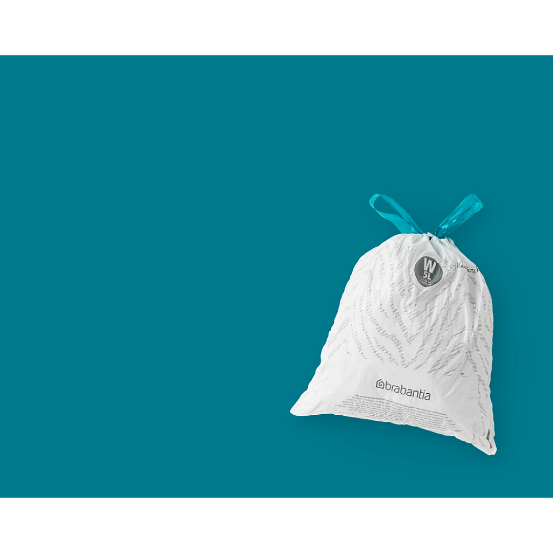 PerfectFit Bags, Code W, 5L, 10 Bags White 8710755137808 Brabantia 96dpi 1000x1000px 7 NR 25445