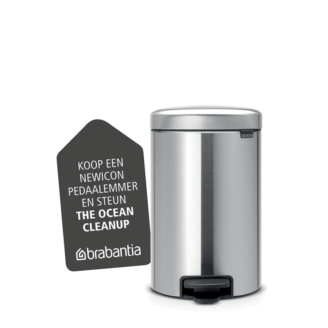 Pedal Bin newIcon, 12L Matt Steel Fingerprint Proof 8710755112041 Brabantia 1000x1000px 7 NR 9615