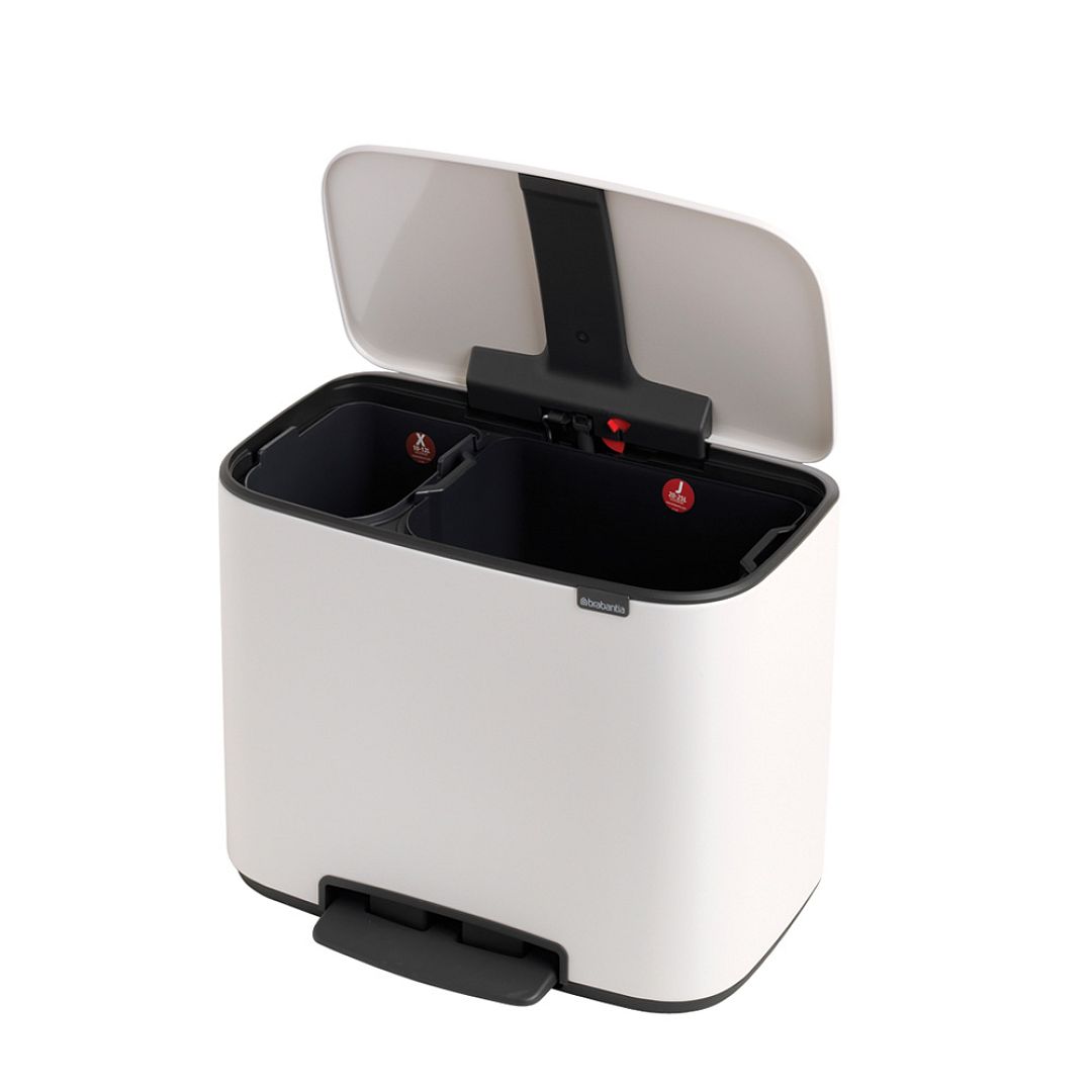 Bo Pedal Bin, 11 + 23L White 8710755121142 Brabantia 1000x1000px 7 NR 12934 kopie