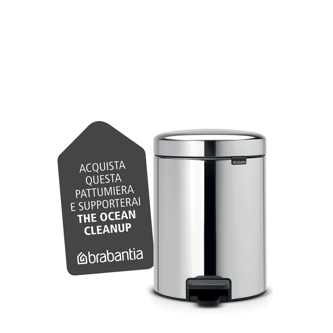 Pedal Bin newIcon, 5L Brilliant Steel 8710755112621 Brabantia 1000x1000px 7 NR 9684