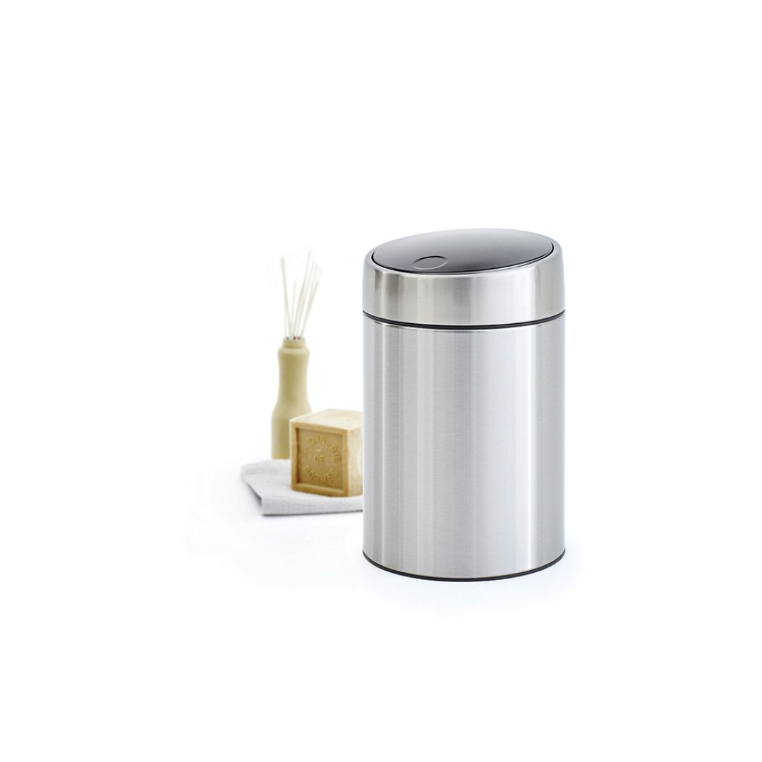 Slide Bin, 5L Matt Steel Fingerprint Proof 8710755477546 Brabantia 1000x1000px 7 NR 5404