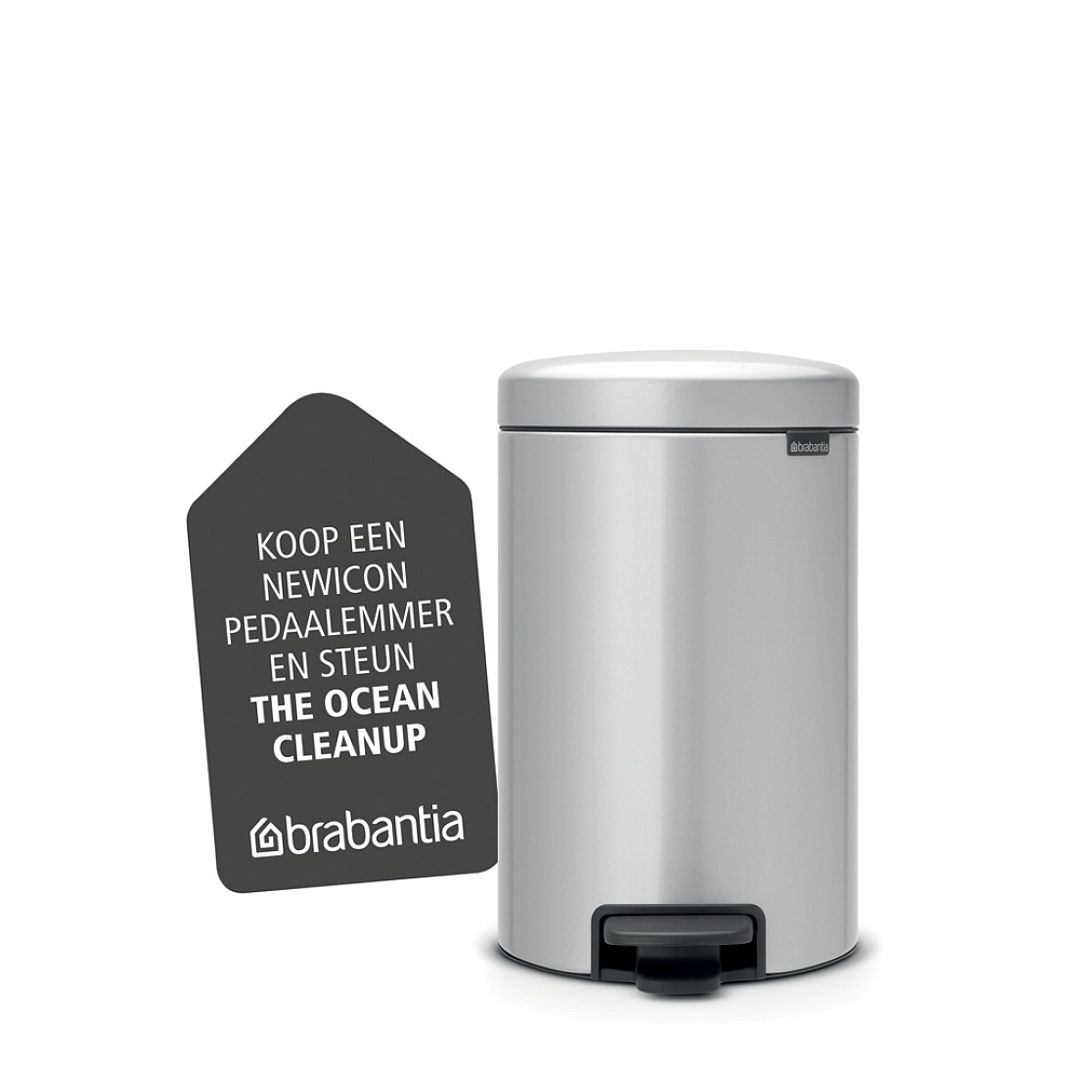 Pedal Bin newIcon, 12L Metallic Grey 8710755113680 Brabantia 1000x1000px 7 NR 9833