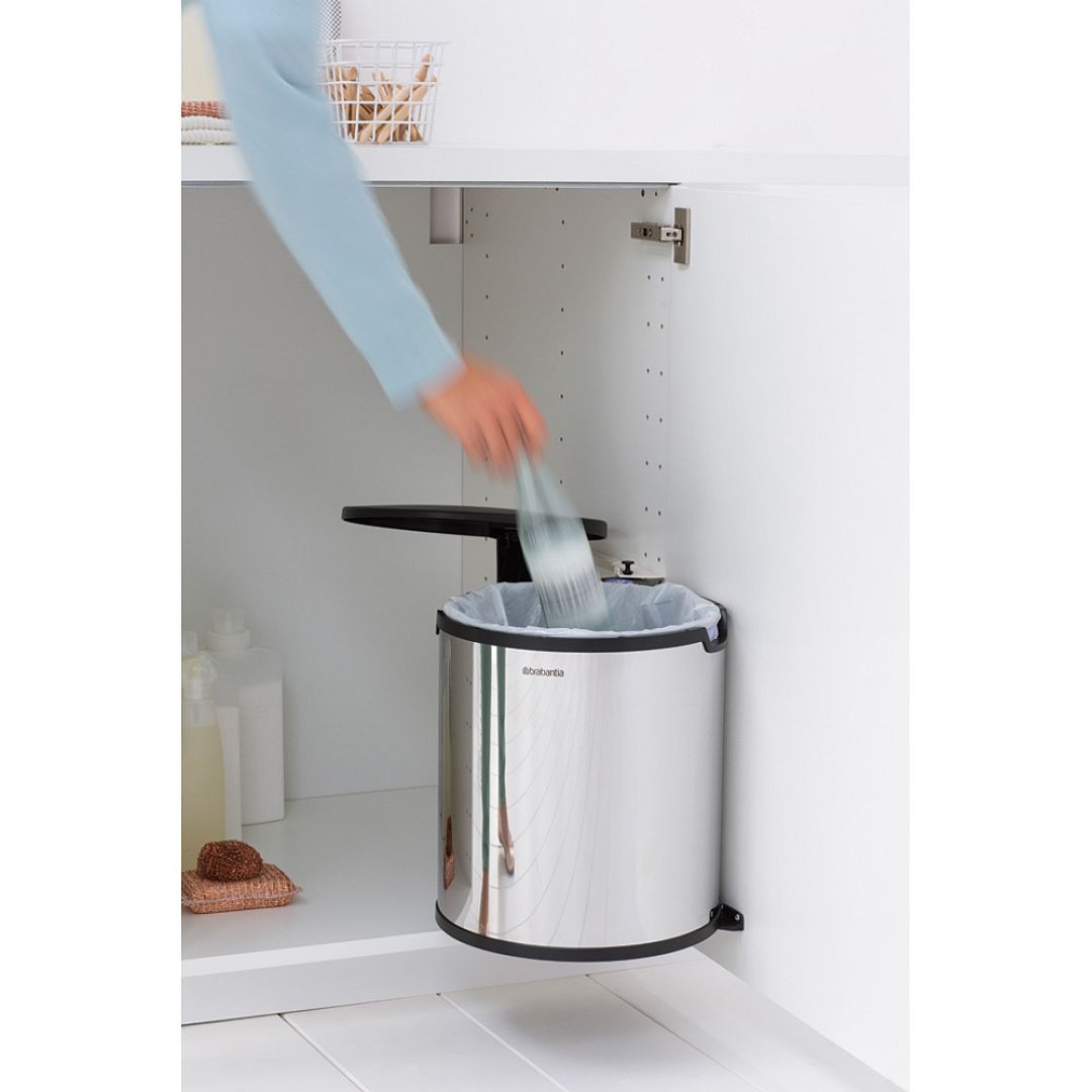 Built in Bin, 15L Brilliant Steel 8710755418181 Brabantia 1000x1000px 7 NR 4757