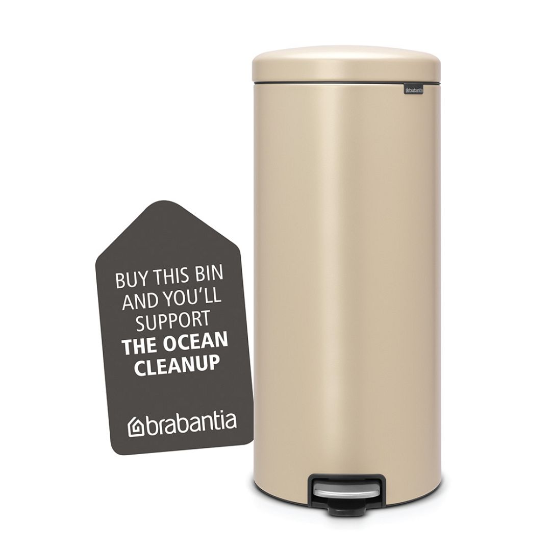 Pedal Bin newIcon, 30L Mineral Golden Beach 8710755115967 Brabantia 1000x1000px 7 NR 10100