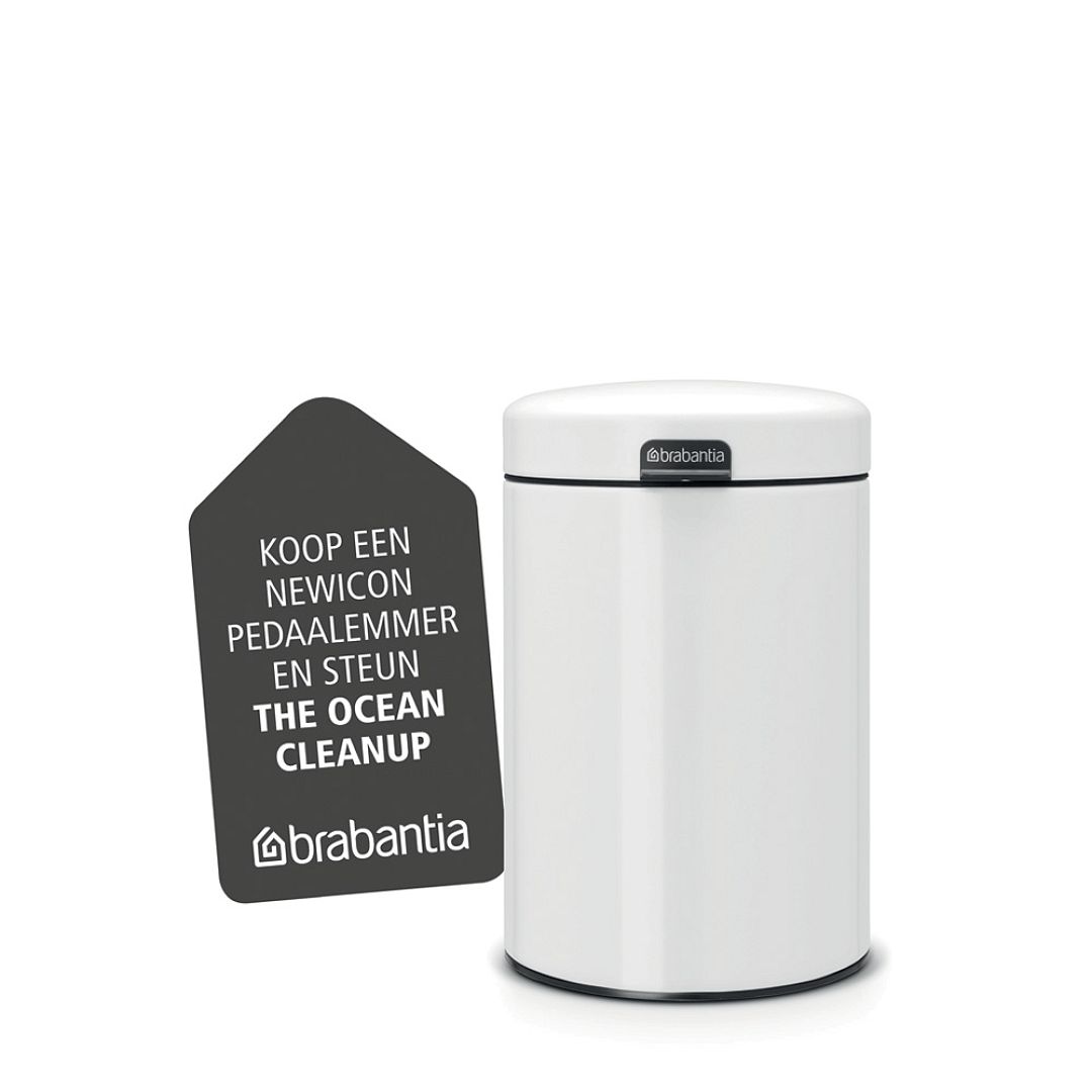 Wall mounted bin newIcon, 3L White 8710755115523 Brabantia 1000x1000px 7 NR 10042