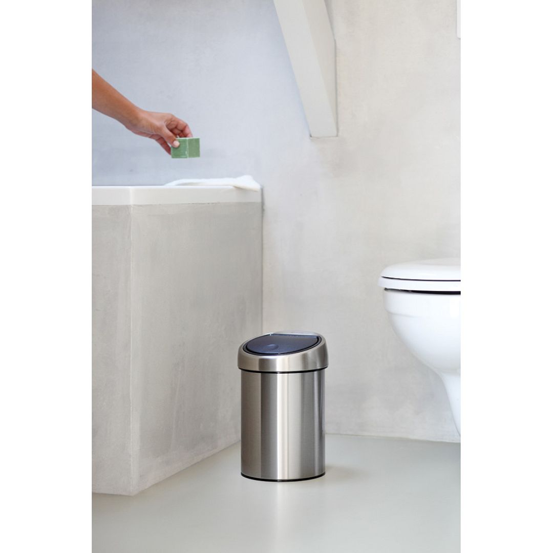 Touch Bin, 3L Matt Steel Fingerprint Proof 8710755378645 Brabantia 1000x1000px 7 NR 3234