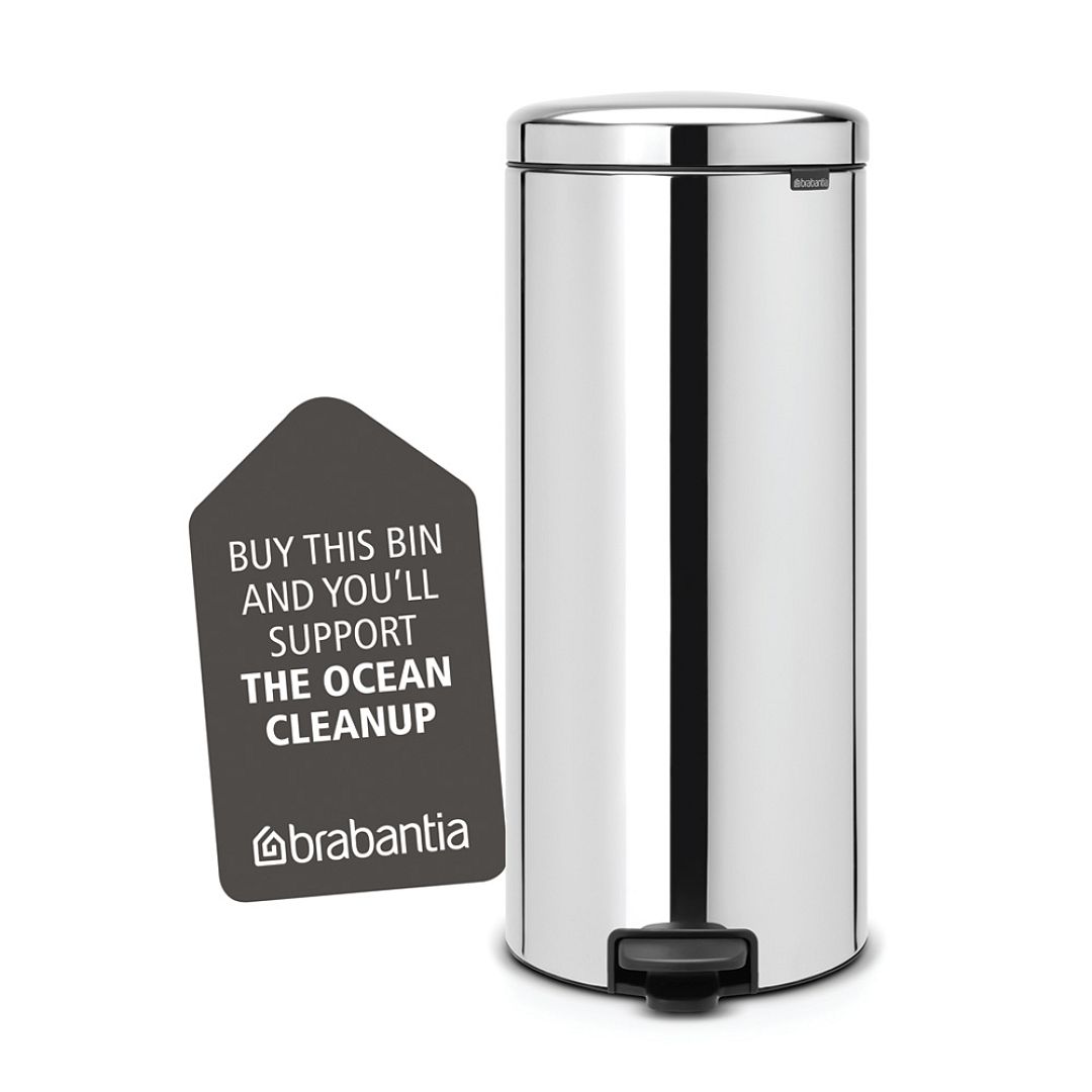 Pedal Bin newIcon, 30L Brilliant Steel 8710755114762 Brabantia 1000x1000px 7 NR 10034