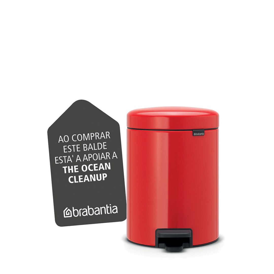 Pedal Bin newIcon, 5L Passion Red 8710755112089 Brabantia 1000x1000px 7 NR 9630