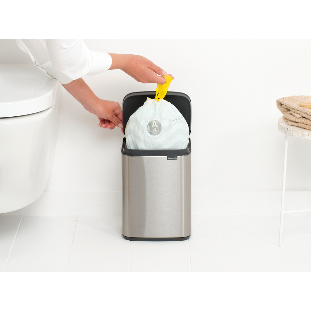 Bo Waste Bin, 4L Matt Steel Fingerprint Proof 8710755222849 Brabantia 96dpi 1000x1000px 7 NR 30325