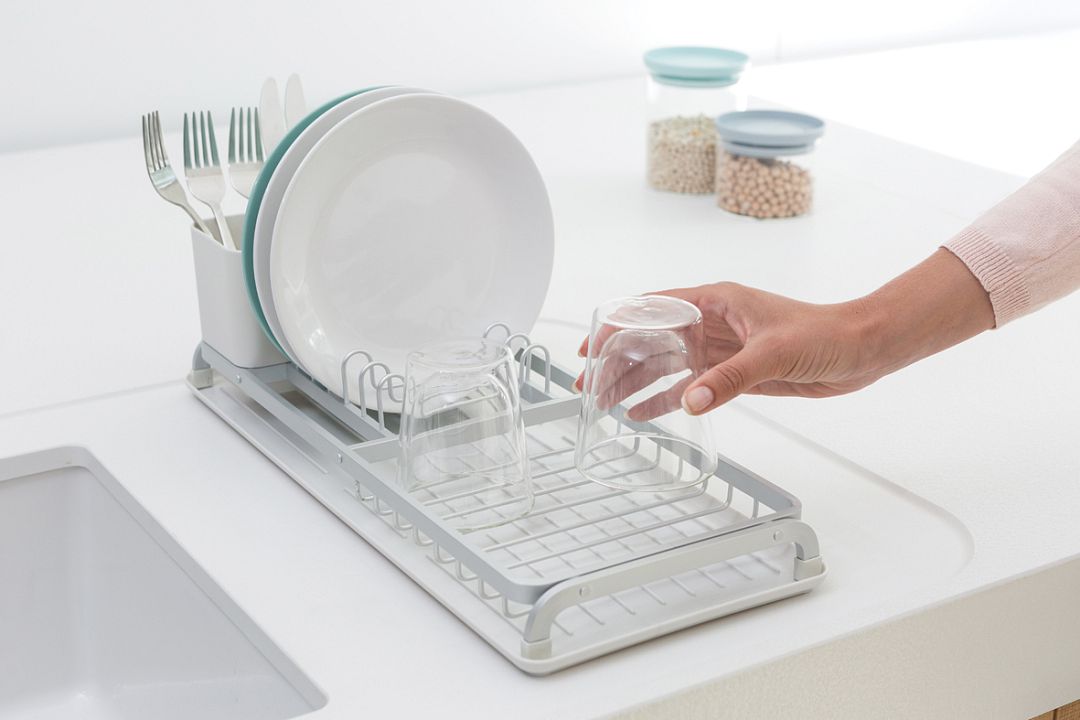 Compact Dish Drying Rack Light Grey 8710755117282 Brabantia 1181x787px E NR 12609