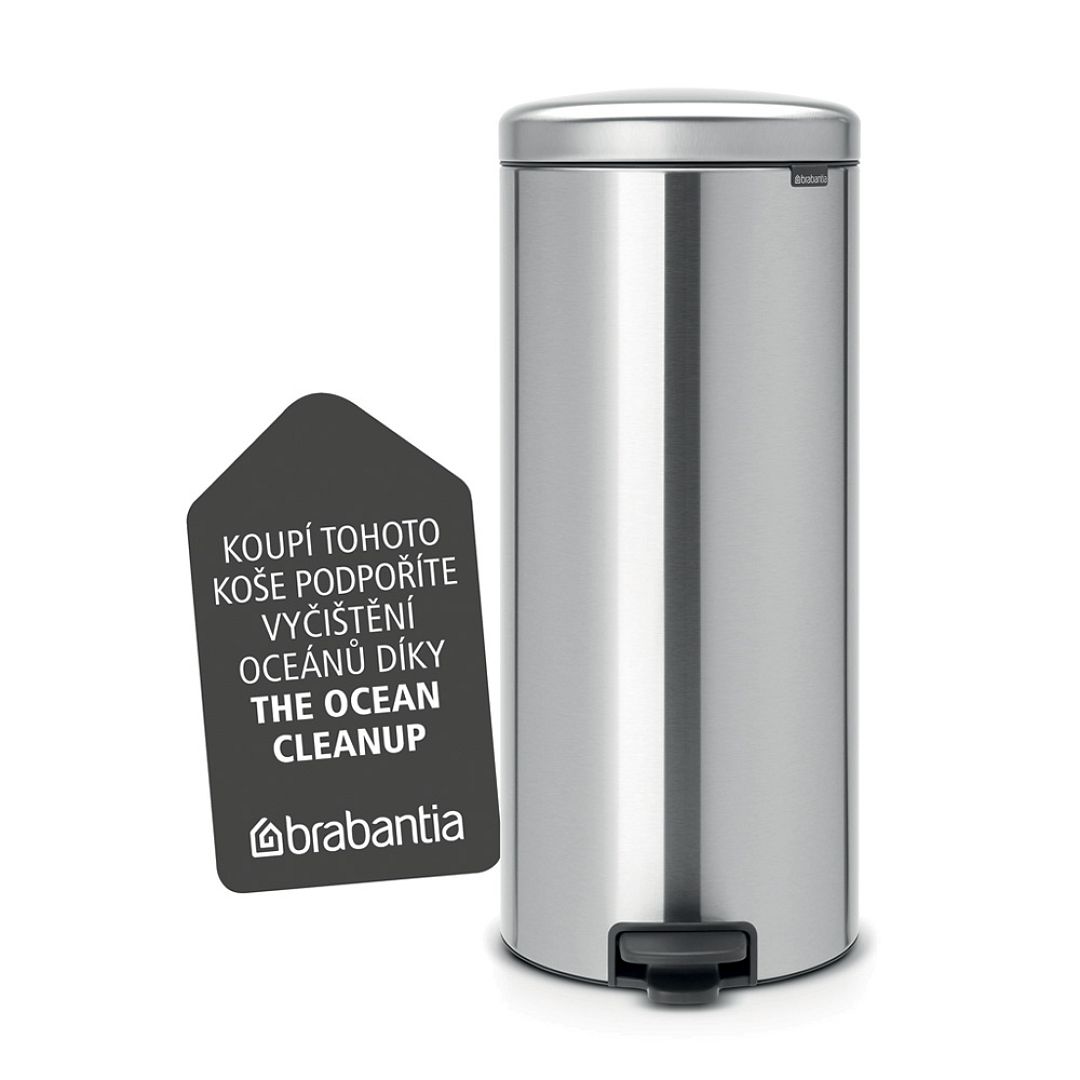 Pedal Bin newIcon, 30L Matt Steel Fingerprint Proof 8710755111822 Brabantia 1000x1000px 7 NR 9571